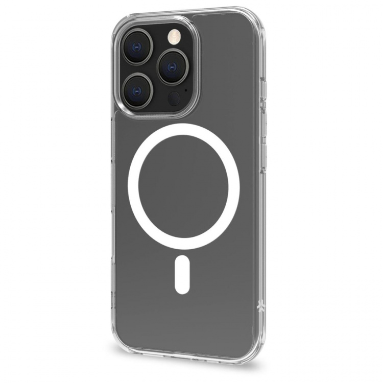 Celly Gelskinmag TPU Cover MagSafe-kompatibelt iPhone 16 Pro Transparent