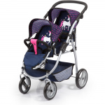 Bayer Dubbele kinderwagen - marine (26554AA)