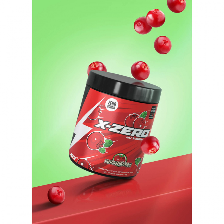 X-GAMER Energidryckspulver X-Zero 160 gram Lingonberry X-GAMER Energidryckspulver X-Zero 160 gram Lingonberry