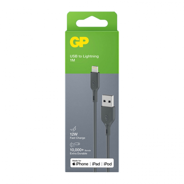 GP Kabel USB-A Till Lightning CL1N 1m GP Kabel USB-A Till Lightning CL1N 1m