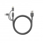 GP Kabel USB-A Till USB-C 3-I-1 Micro-USB + Lightning CY1N 1m GP Kabel USB-A Till USB-C 3-I-1 Micro-USB + Lightning CY1N 1m