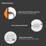 GP Kabel USB-A Till USB-C 3-I-1 Micro-USB + Lightning CY1N 1m GP Kabel USB-A Till USB-C 3-I-1 Micro-USB + Lightning CY1N 1m