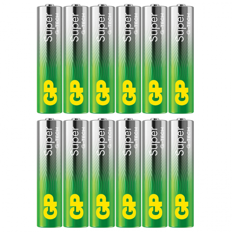 GP Batteri Super Alkaline AAA LR03 12-Pack GP Batteri Super Alkaline AAA LR03 12-Pack