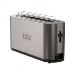 BLACK+DECKER Brödrost Toaster Långt Fack 1000W Inox BLACK+DECKER Brödrost Toaster Långt Fack 1000W Inox