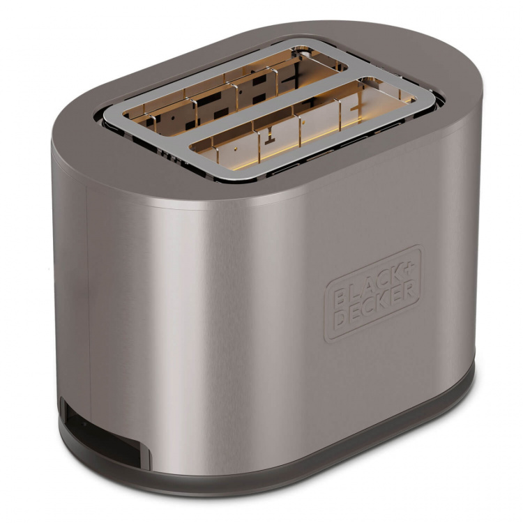 BLACK+DECKER Brödrost Toaster 2-Slots 900W Inox