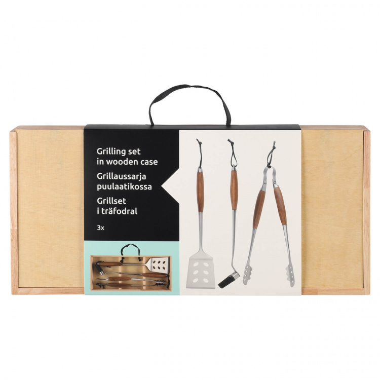 Mustang Grillset Grilling Set Trälåda 3st