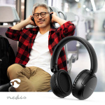 Nedis Draadloze Over-ear Koptelefoon | Maximale batterijduur: 12 uur | Ingebouwde microfoon | Drukbediening | Ondersteuning voor spraakbesturing | Volumebediening | Zwart Nedis Draadloze Over-ear Koptelefoon | Maximale batterijduur: 12 uur | Ingebouwde microfoon | Drukbediening | Ondersteuning voor spraakbesturing | Volumebediening | Zwart