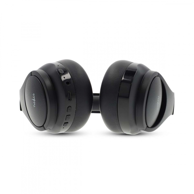 Nedis Draadloze Over-ear Koptelefoon | Maximale batterijduur: 28 uur | Ingebouwde microfoon | Drukbediening | Hybrid (ENC + ANC) | Ondersteuning voor spraakbesturing | Volumebediening | Zwart