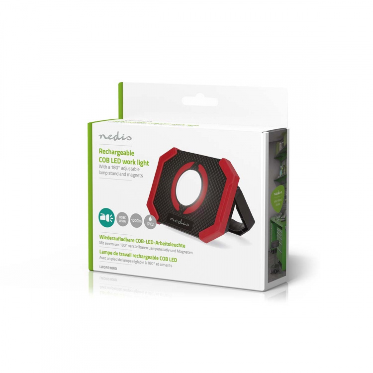 Nedis Werklamp | 10 W | Batterij Gevoed | 5 V DC | N/A | Oplaadbaar | Lichtduur: 10 u | 1000 lm | Lichtbereik: 30 m Nedis Werklamp | 10 W | Batterij Gevoed | 5 V DC | N/A | Oplaadbaar | Lichtduur: 10 u | 1000 lm | Lichtbereik: 30 m