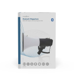 Nedis Megafoon | Maximaal bereik: 1500 m | Maximale volume: 120 dB | Afneembare Microfoon | Ingebouwde sirene | Bluetooth® | Opnamefunctie | USB-weergave | Schouder riem | Wit / Zwart