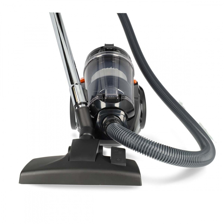Nedis Zakloze Stofzuiger | Zakloos | 700 W | Stof capaciteit: 3.0 l | Combi-Borstel | Actieradius: 8.50 m | HEPA-luchtfilter | Antraciet / Oranje / Zwart