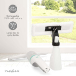 Nedis Electrische Ruitenreiniger | 12 W | 1200 Pa | Inhoud Reservoir Vuil Water: 60 ml | Afneembare vuilwatertank | Groen / Wit
