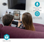 Nedis SmartLife Camera voor Binnen | 3MP Full HD 1296p | Cloud Opslag (optioneel) / microSD (niet inbegrepen) / Onvif | Met bewegingssensor | Nachtzicht | Wit