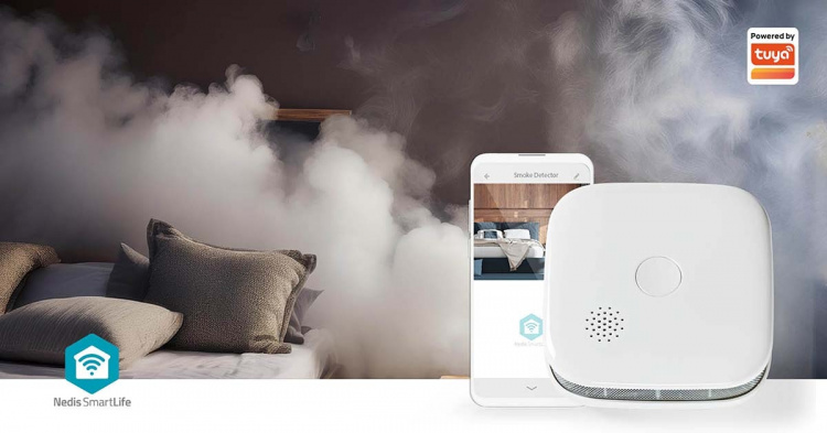 Nedis SmartLife Rookmelder | Wi-Fi | Batterij Gevoed | Levenscyclus sensor: 10 Jaar | EN 14604 | Max. batterijduur: 24 Maanden | 85 dB | Wit | 1 Stuks Nedis SmartLife Rookmelder | Wi-Fi | Batterij Gevoed | Levenscyclus sensor: 10 Jaar | EN 14604 | Max. batterijduur: 24 Maanden | 85 dB | Wit | 1 Stuks