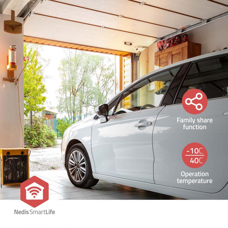 Nedis SmartLife inbouwmodule | Garagedeur Opener | 2.5 W | Kroonsteen | App beschikbaar voor: Android™ / IOS