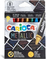 CARIOCA Metallic waskrijtjes, 8 stuks (809437)