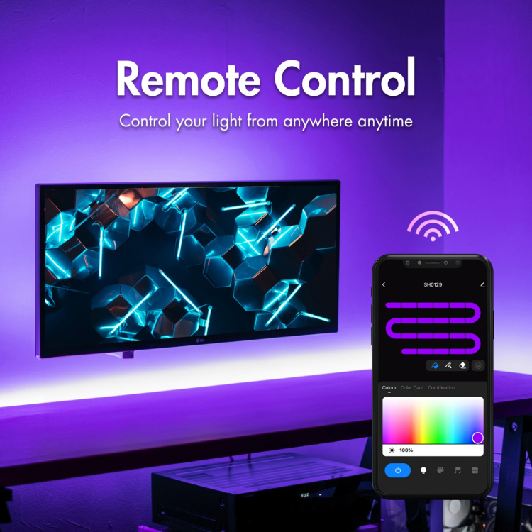 LogiLink Smart Digital RGB-LED-strip adressbar 400 lm 5m LED WiFi Tuya LogiLink Smart Digital RGB-LED-strip adressbar 400 lm 5m LED WiFi Tuya