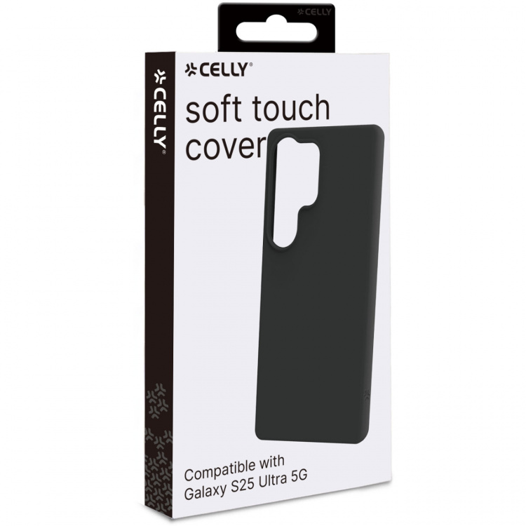 Celly Cromo Soft rubber case Galaxy S25 Ultra Svart