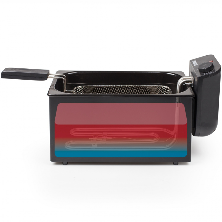 Princess Fritös 3l 182727 Rostfritt stål. Svart Princess Fritös 3l 182727 Rostfritt stål. Svart