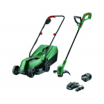 Bosch 18V gazononderhoudsset - EasyGrassCut 18V & EasyMower 18V (inclusief accu en oplader) Bosch 18V gazononderhoudsset - EasyGrassCut 18V & EasyMower 18V (inclusief accu en oplader)