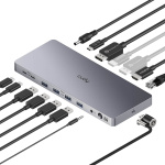CUDY Dockningsstation CS700 10Gbps USB-C Dual 4K 150W
