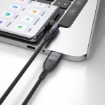 STATIK Kabel PowerPivot Pro Nylonflätad USB-C Till USB-C Svart 1m