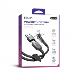 STATIK Kabel PowerPivot Pro Nylonflätad USB-C Till USB-C Svart 1m
