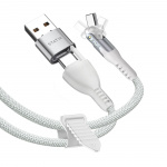 STATIK Kabel PowerPivot Pro Nylonflätad USB-C Till USB-C Vit 1m