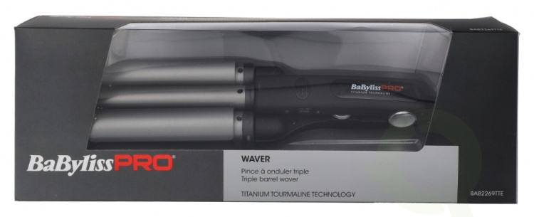 BaByliss Pro BAB2269TTE Titanium Tourmaline Wave Tongs 1 piece
