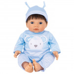 Tiny Treasure S - Blue Bear Doll Brown Hair (30543)