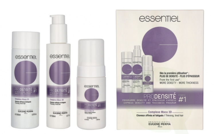 Eugene Perma Essentiel Pro Densite #1 Set 450 ml Shampoo 200ml/Firming Treatment 150ml/Firming Mousse 100ml