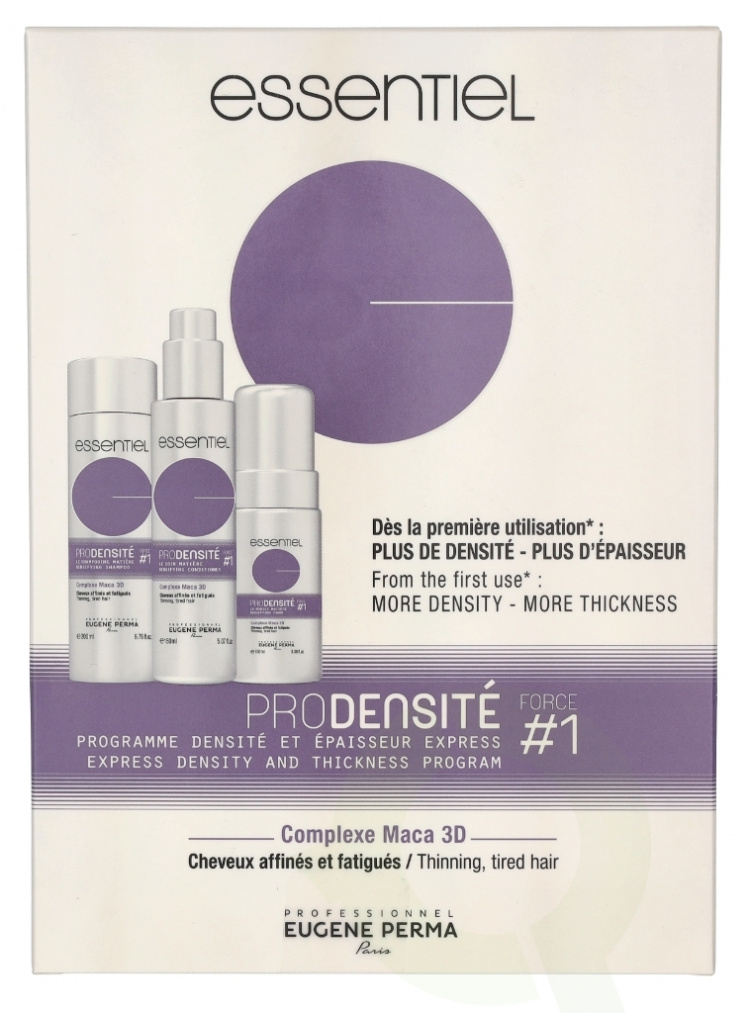 Eugene Perma Essentiel Pro Densite #1 Set 450 ml Shampoo 200ml/Firming Treatment 150ml/Firming Mousse 100ml