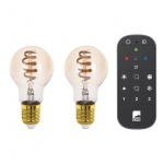 Eglo Set van 2x E27 A60 amber, afstandsbediening - TW - Zigbee, Bluetooth