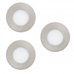 Eglo Set van 3x Fueva-Z inbouwlampen geborsteld staal Ø8,5 - TW - Zigbee, Bluetooth
