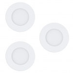 Eglo Set van 3x Fueva-Z inbouwspots, wit Ø8.5 - TW - Zigbee, Bluetooth