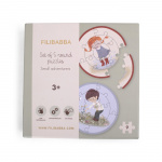 Filibabba Set van 5 ronde puzzels - Kleine avonturiers - (FI-03321)