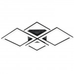 Eglo Paranday-Z plafondlamp met vierkantjes zwart 47x43 - TW - Zigbee, Bluetooth