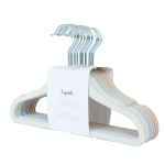 3 Sprouts Fluwelen Hanger (set van 15) - Crème, Grijs, Hazelnoot 3 Sprouts Fluwelen Hanger (set van 15) - Crème, Grijs, Hazelnoot