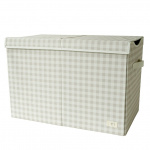 3 Sprouts Gerecyclede opvouwbare speelgoedkist - Gingham beige