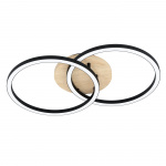 Eglo Lomaltas-Z plafondlamp zwart en eik 35x58 - TW - Zigbee, Bluetooth