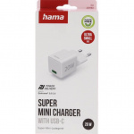 Hama Laddare USB-C PD 20W Snabb Vit