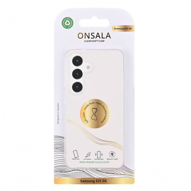 Onsala Mobilskal Samsung S25 5G TPU Återvunnen Transparent