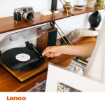 Lenco Platenspeler met Bluetooth-ontvangst en twee houten speakers