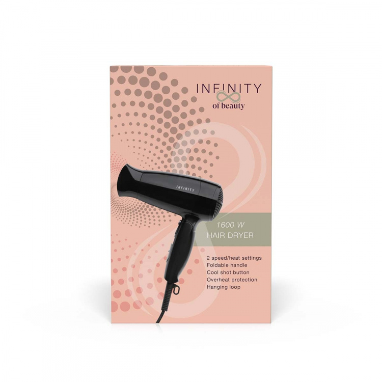 MELISSA Haardroger met inklapbare handgreep 1600W Zwart