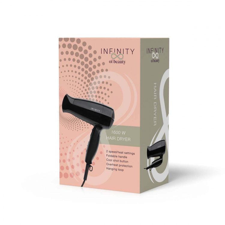 MELISSA Haardroger met inklapbare handgreep 1600W Zwart