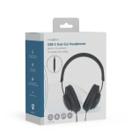 Nedis Bedrade Over-ear Koptelefoon | USB-C™ | Kabellengte: 1.20 m | Volumebediening | Zwart