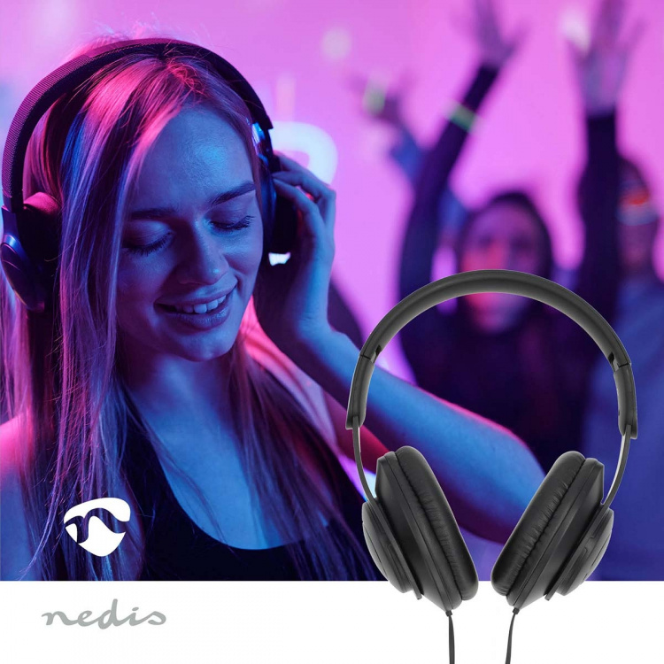 Nedis Bedrade Over-ear Koptelefoon | USB-C™ | Kabellengte: 1.20 m | Volumebediening | Zwart