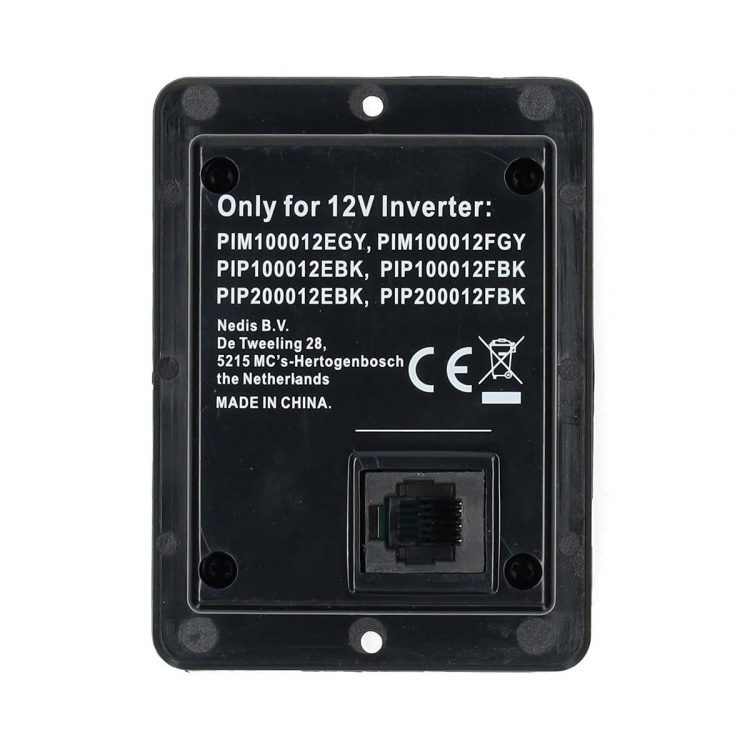 Nedis Afstandsbediening voor Omvormer | 6.00 m | RJ12 | Zwart