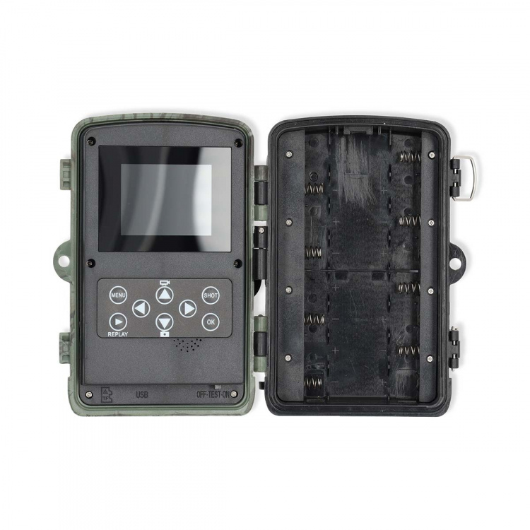 Nedis Wildcamera | 4K@10fps | 50 MPixel | 5 MPixel CMOS | IP65 | Zwart No-Glow IR | Nachtzicht | Kijkhoek: 60 ° | Bewegingssensor | Detectiehoek: 130 ° | Detectiebereik: 20 m | Scherm grootte: 2.4  Nedis Wildcamera | 4K@10fps | 50 MPixel | 5 MPixel CMOS | IP65 | Zwart No-Glow IR | Nachtzicht | Kijkhoek: 60 ° | Bewegingssensor | Detectiehoek: 130 ° | Detectiebereik: 20 m | Scherm grootte: 2.4