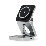 Nedis Draadloze Oplader | 3-in-1 | 2.5 / 5 / 15 W | LED-indicatie in gebruik | Inclusief kabel | USB-A / USB-C™ | 1.50 m